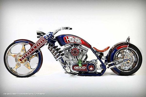 Paul Jr. Designs Geico Military Tribute Bike