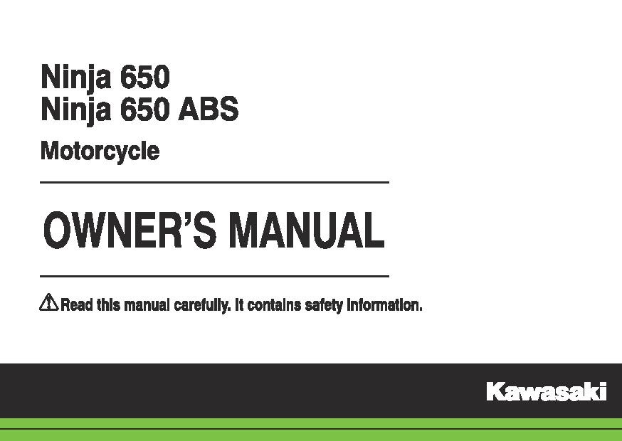 File:2015 Kawasaki Ninja 650 ABS owners manual.pdf