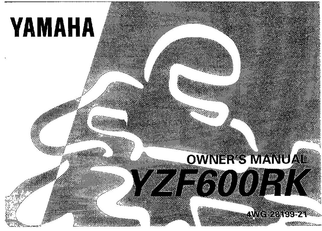 File:1998 Yamaha YZF600R K Owners Manual.pdf