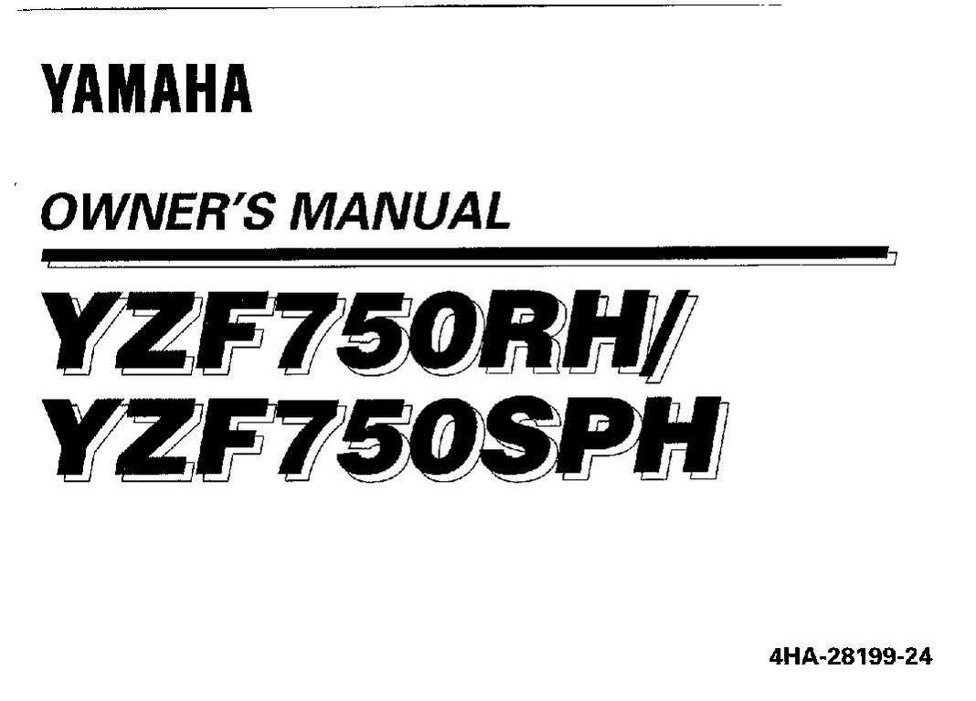 File:1996 Yamaha YZF750 Owners Manual.pdf