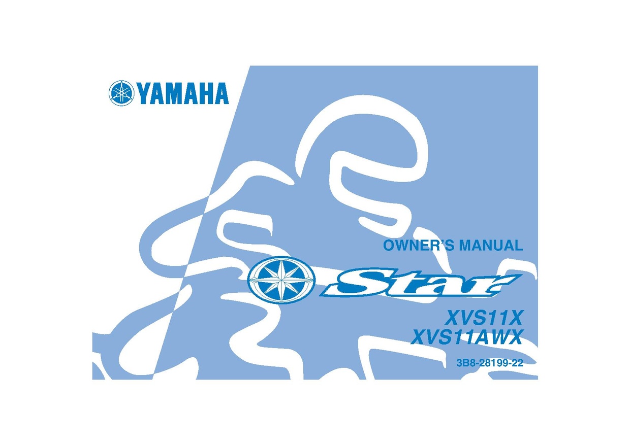 File:2008 Yamaha XVS1100 (X) (AWX) Owners Manual.pdf