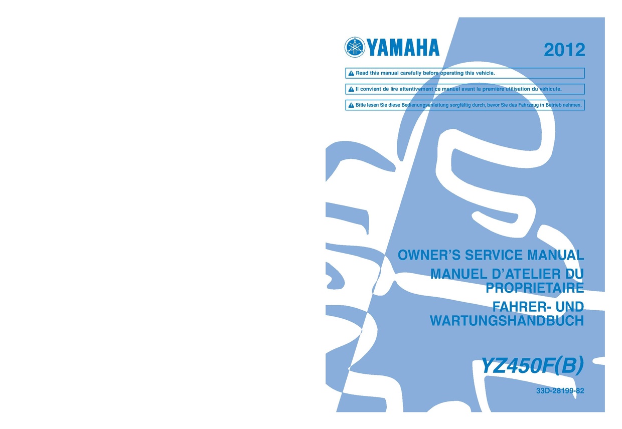 File:2012 Yamaha YZ450F B Owners Service Manual.pdf