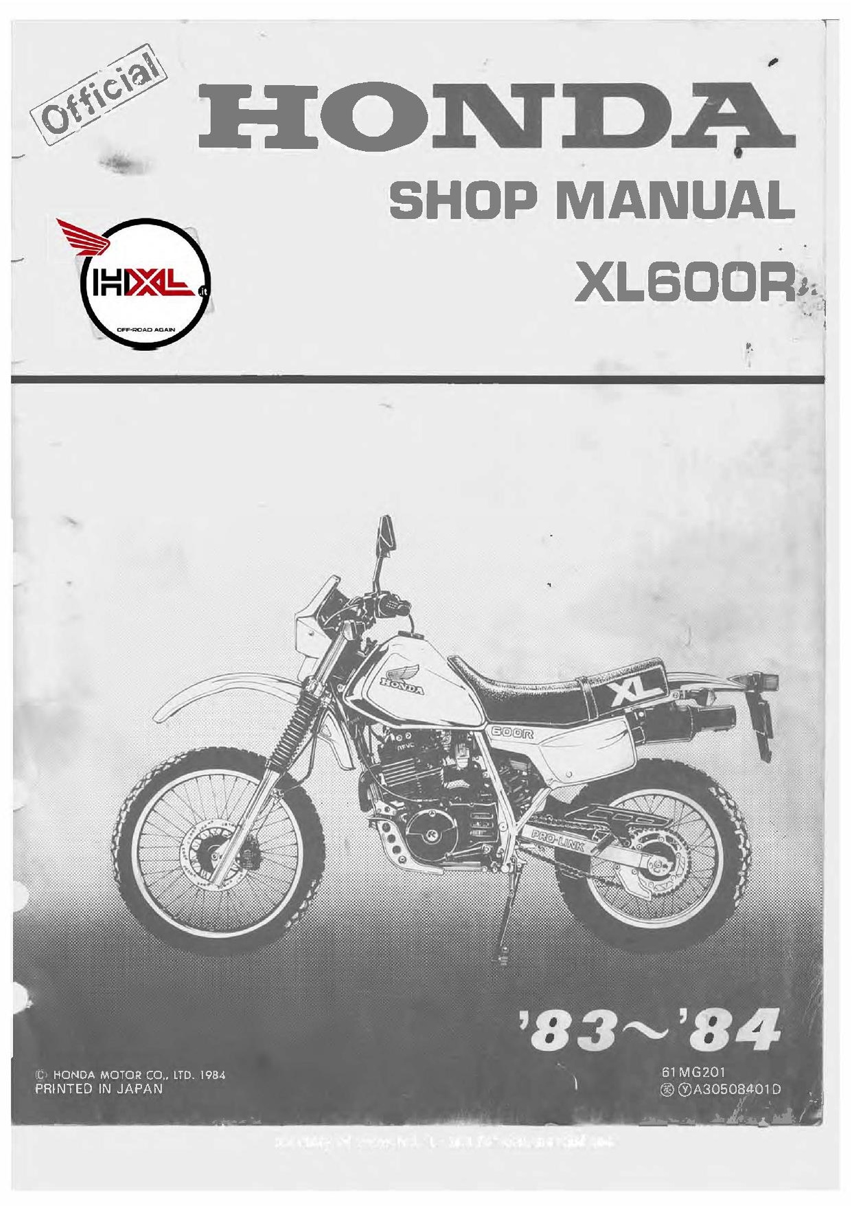 File:Honda XL600R 1983 1984 Service Manual.pdf