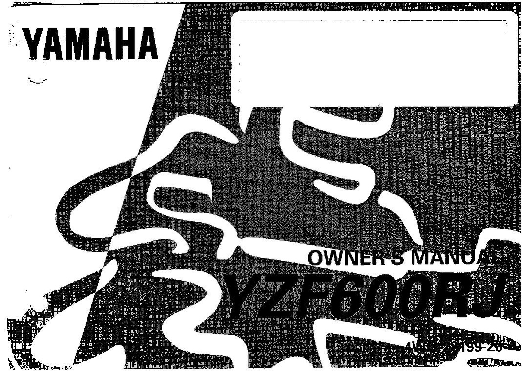 File:1997 Yamaha YZF600R J Owners Manual.pdf