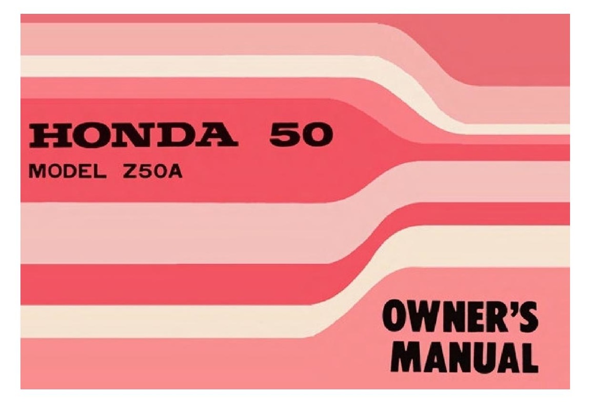 File:Honda Z50 A Mini Trail Z 50 K4 Owners Maintenance Instruction Manual.pdf