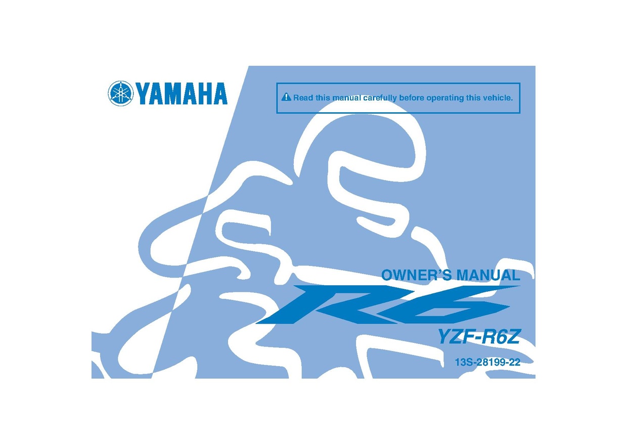 File:2010 Yamaha YZF-R6 Z Owners Manual.pdf