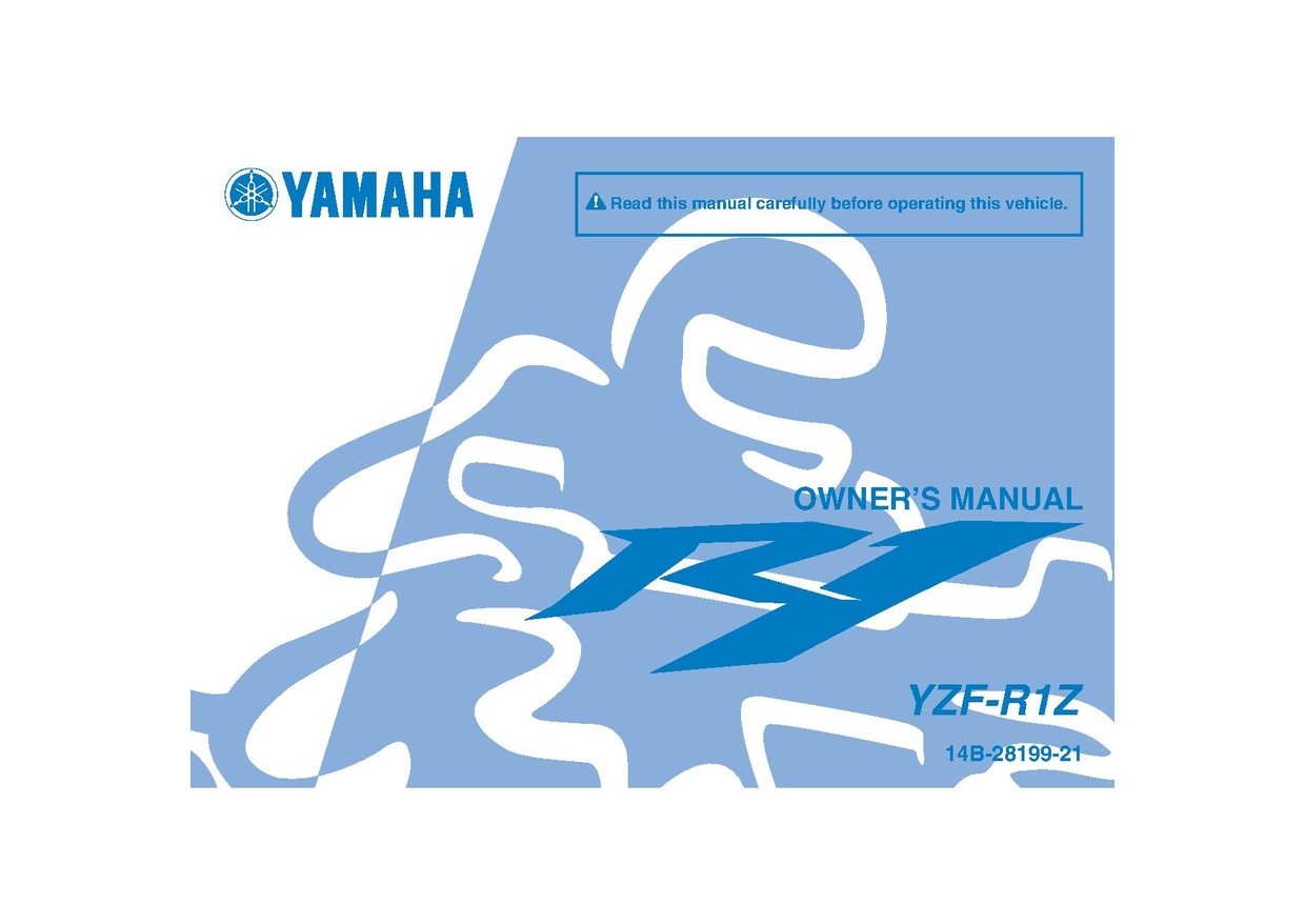 File:2010 Yamaha YZF-R1 Z Owners Manual.pdf