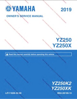 Yamaha YZ250 2019 Service Manual.pdf