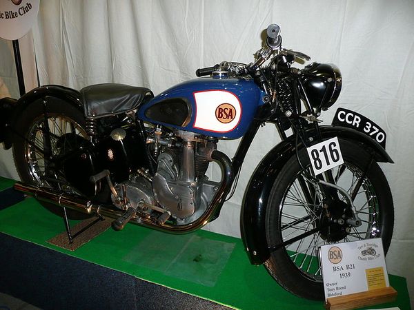 1937 - 1939 BSA B21 de Luxe