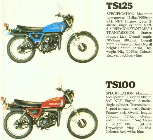 Suzuki TS125/brochures - CycleChaos