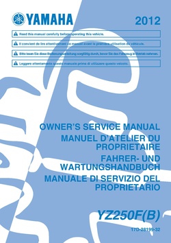 2012 Yamaha YZ250F Owners Service Manual.pdf