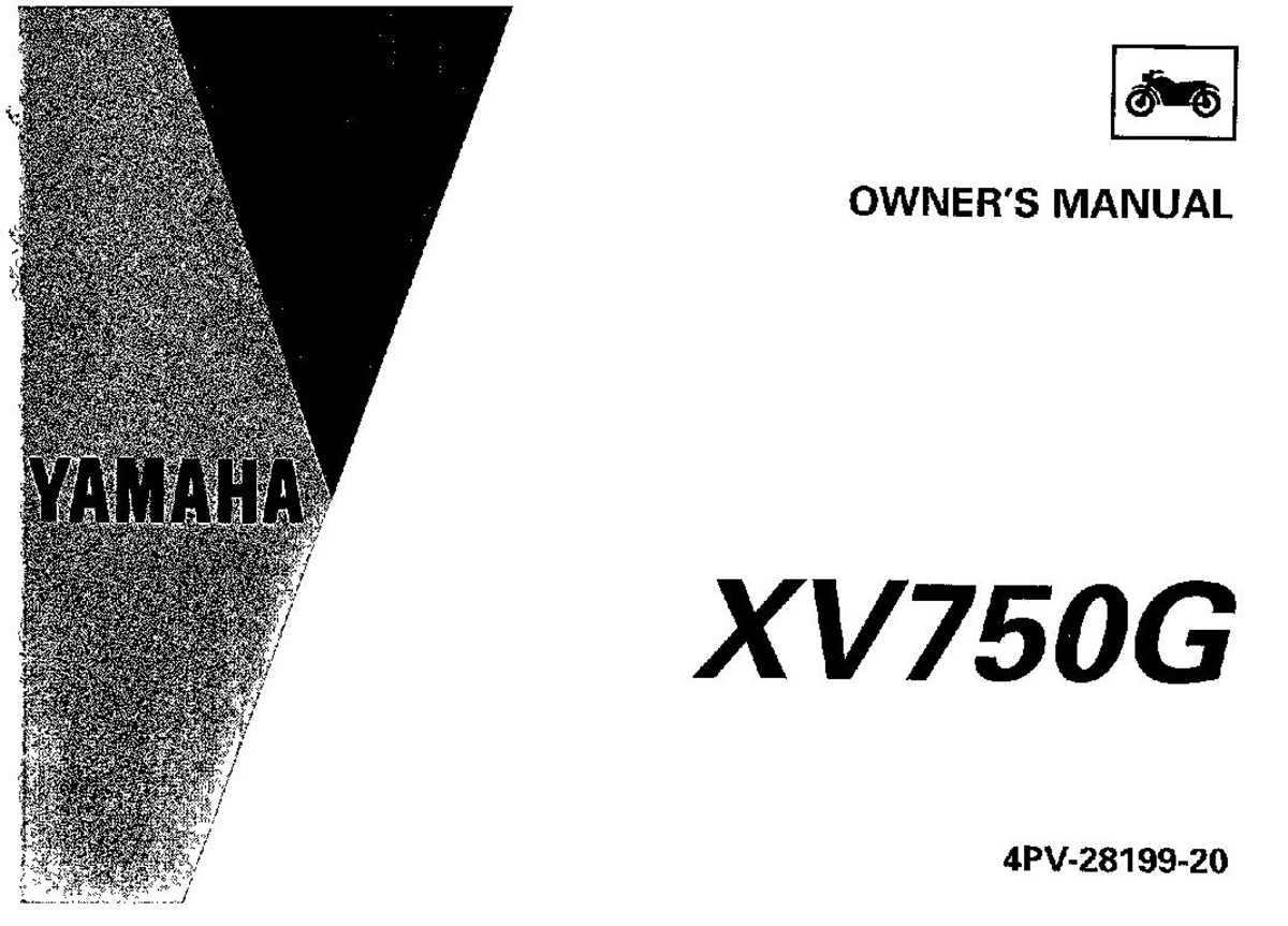 File:1995 Yamaha XV750 G Owners Manual.pdf - CycleChaos