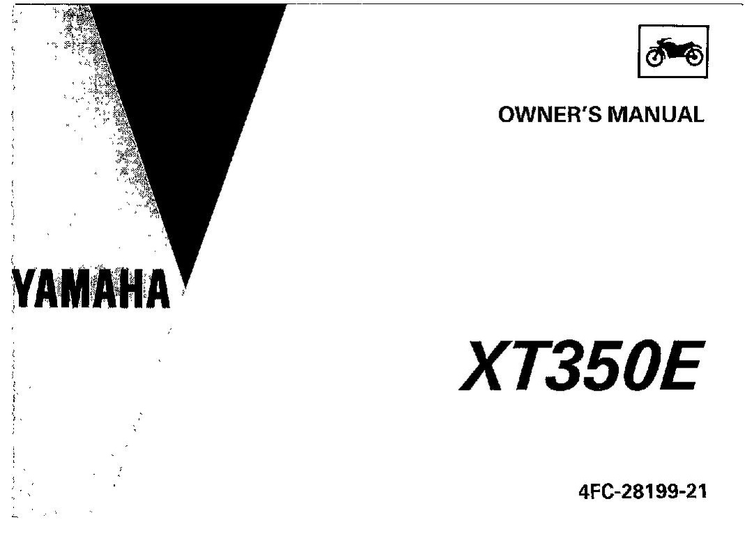 File:1994 Yamaha XT350 E Owners Manual.pdf - CycleChaos