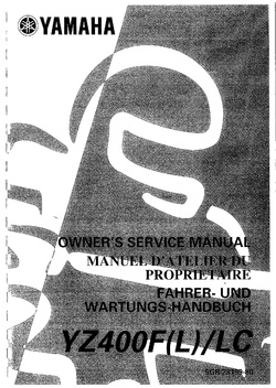 1999 Yamaha YZ400 (L) (LC) Owners Service Manual.pdf