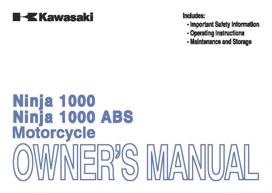 File:2013 Kawasaki Ninja 1000 ABS owners manual.pdf