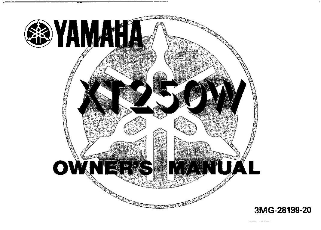 File:1989 Yamaha XT250 W Owners Manual.pdf - CycleChaos