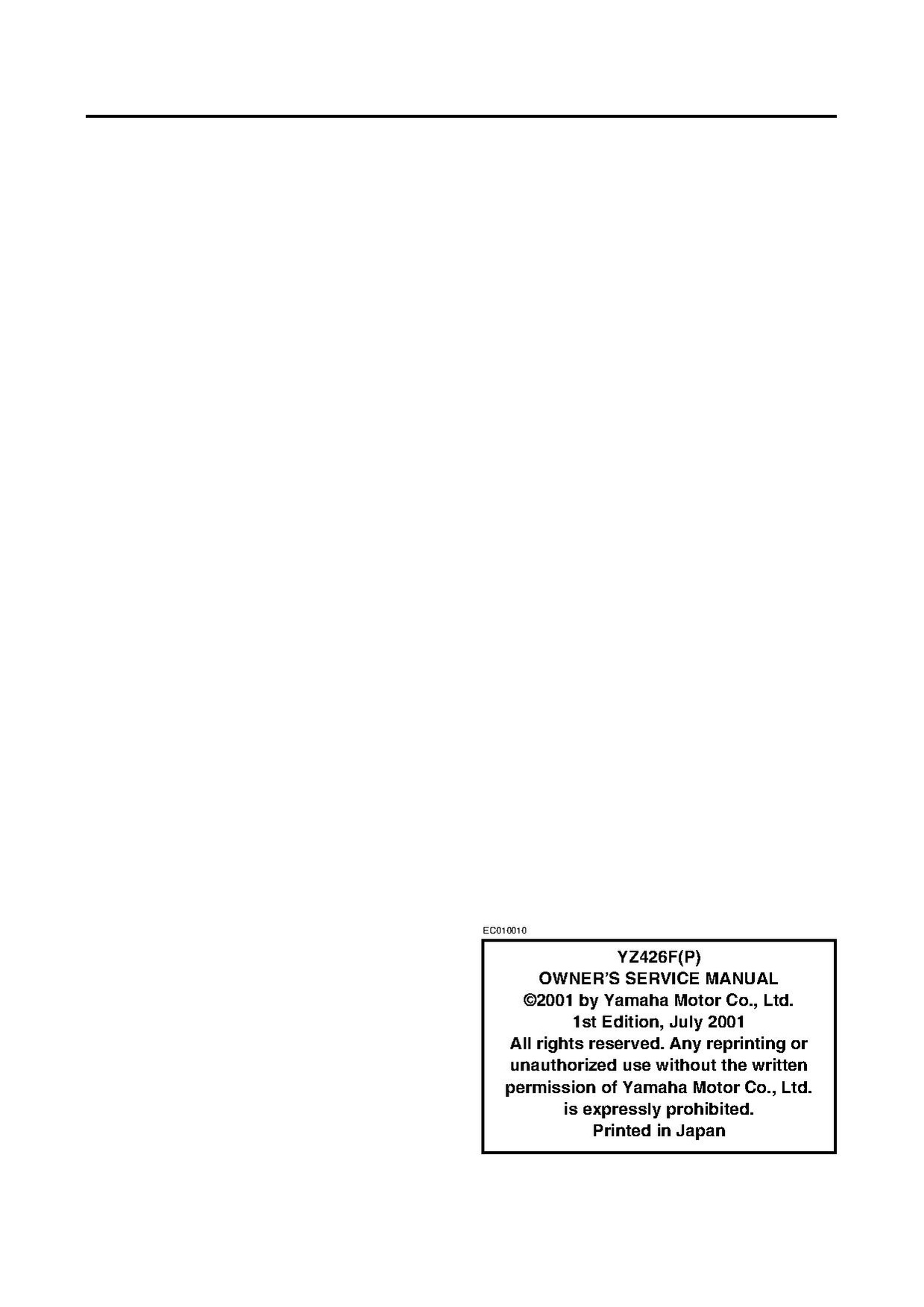 File:2002 Yamaha YZ426F P Owners Service Manual.pdf