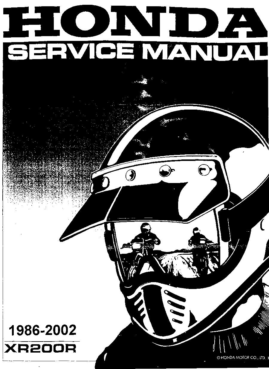 File:Honda XR200R 1986 - 2002 Service Manual.pdf