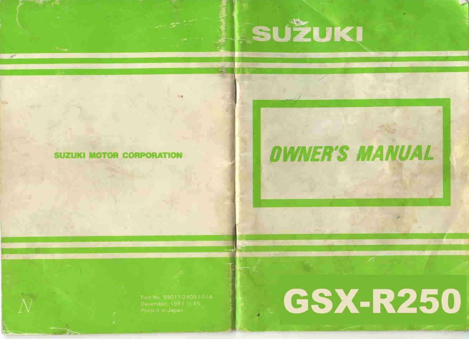 File:Suzuki GSX-R250 1989 Owners Manual.pdf