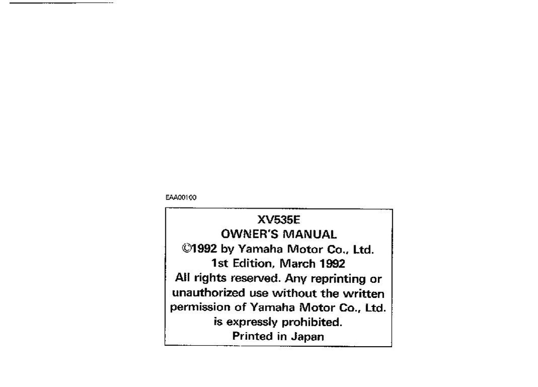 File:1993 Yamaha XV535 E Owners Manual.pdf