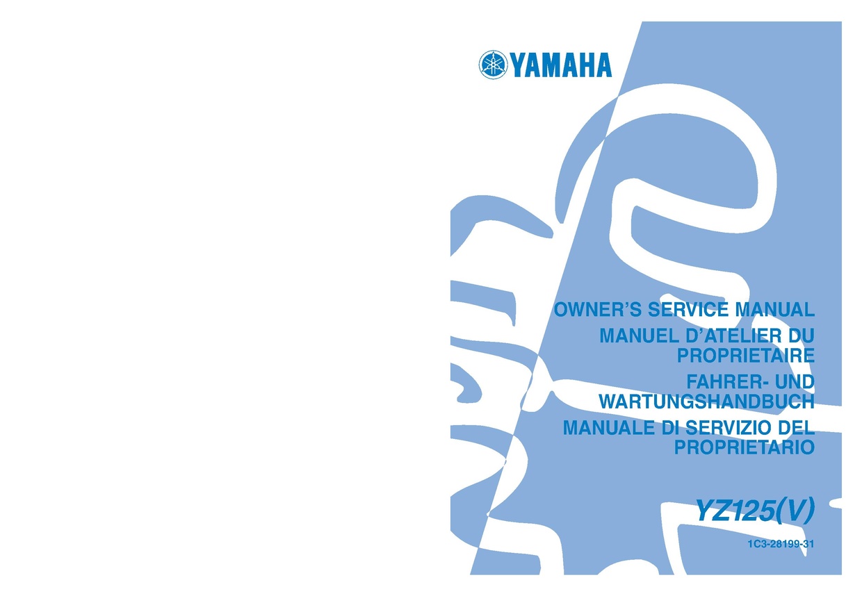 File:2006 Yamaha YZ125 V Owners Service Manual.pdf