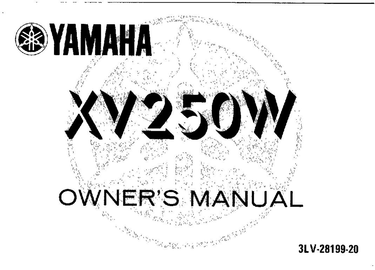 File:1989 Yamaha XV250 W Owners Manual.pdf - CycleChaos