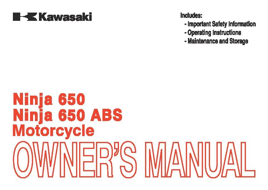 File:2013 Kawasaki Ninja 650 ABS owners manual.pdf