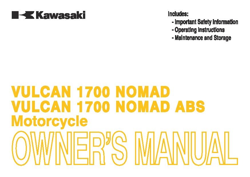 File:2013 Kawasaki Vulvan 1700 Nomad ABS owners manual.pdf