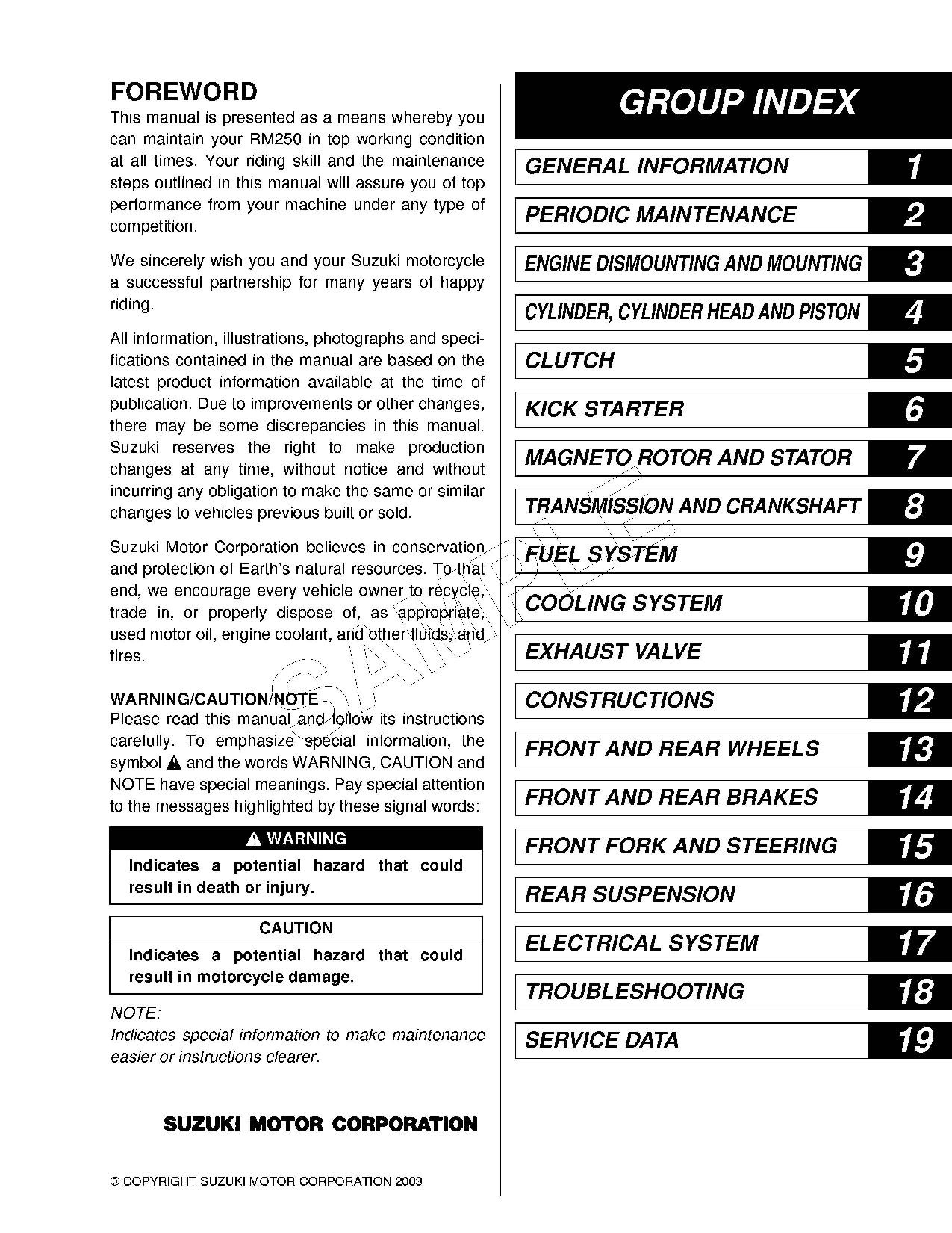 File:Suzuki RM250 2003 Service Manual.pdf