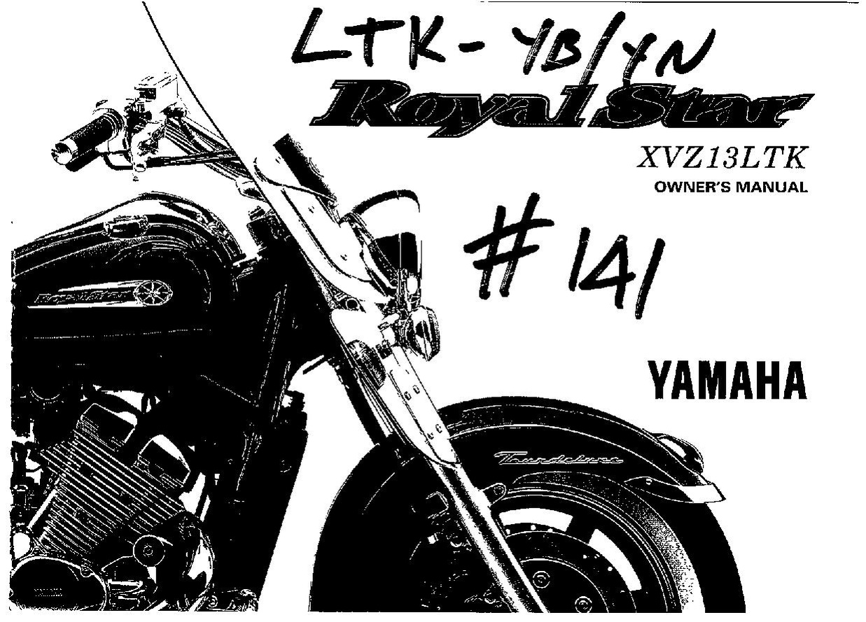 File:1998 Yamaha XVZ13LT K Owners Manual.pdf