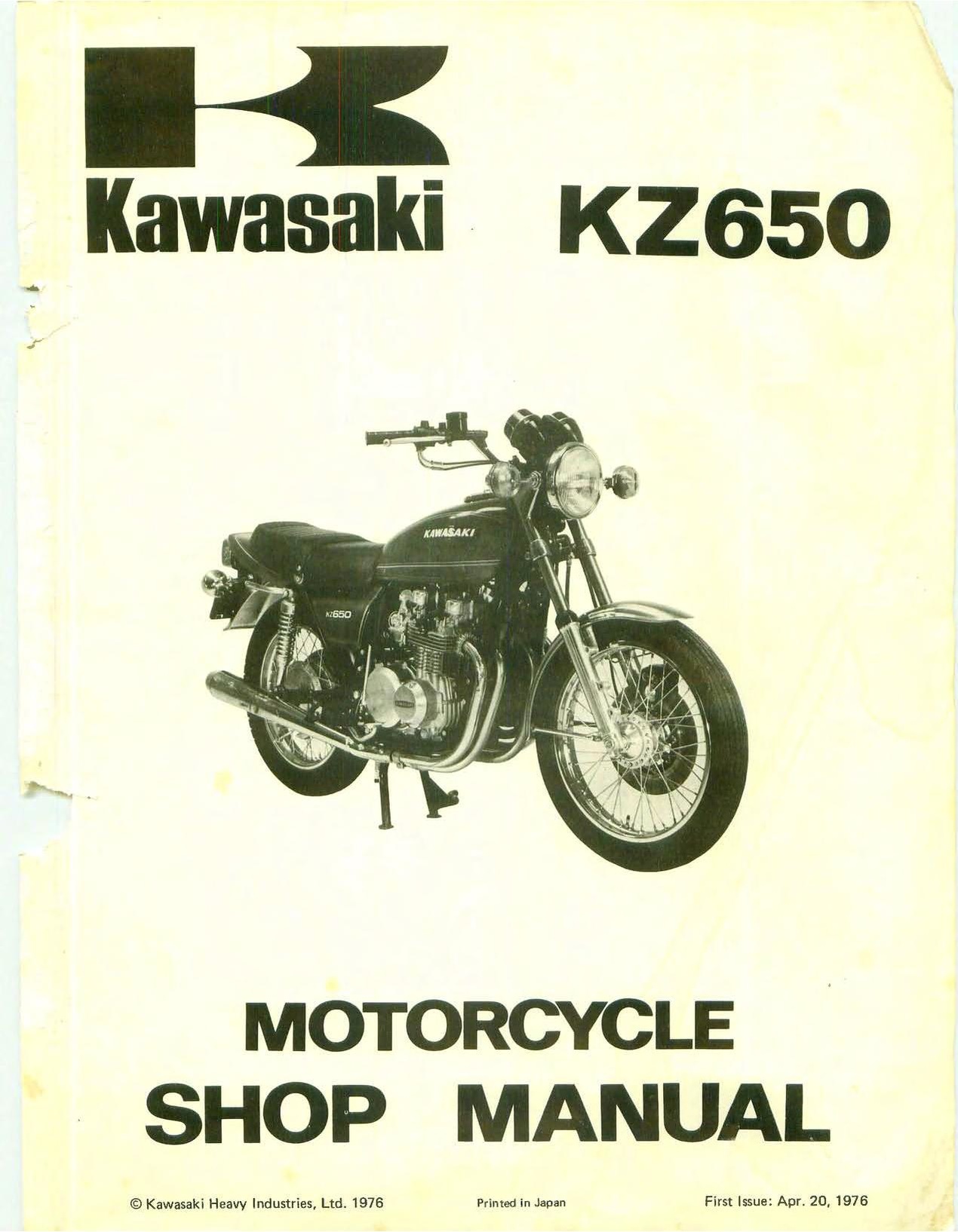 File:Kawasaki KZ650B 1976 Kawasaki Service Manual.pdf - CycleChaos