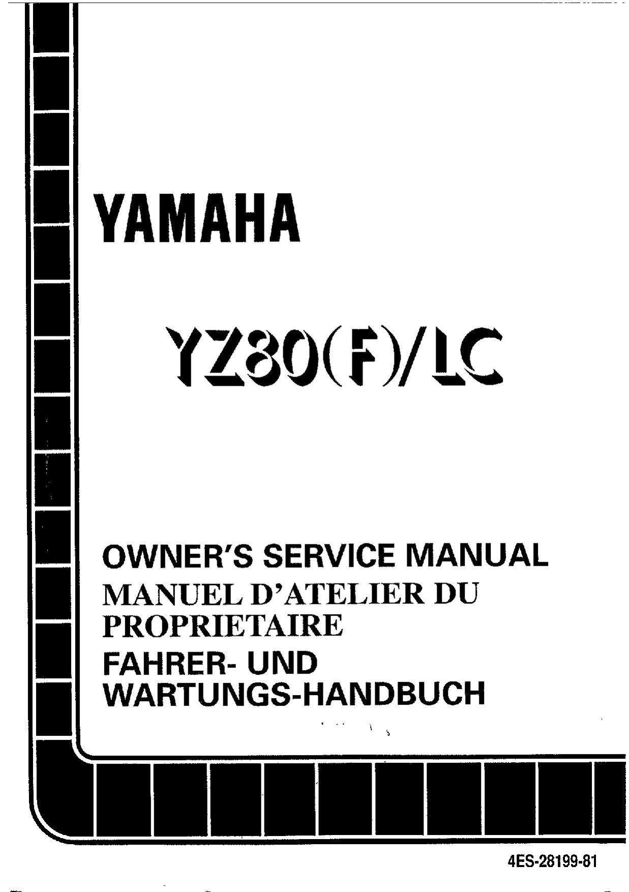 File:1994 Yamaha YZ80 (F) LC Owners Service Manaul.pdf - CycleChaos