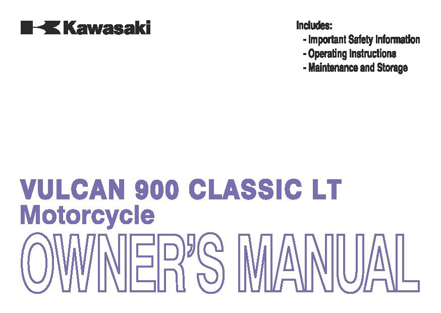 File:2013 Kawasaki VN900D Classic LT owners.pdf