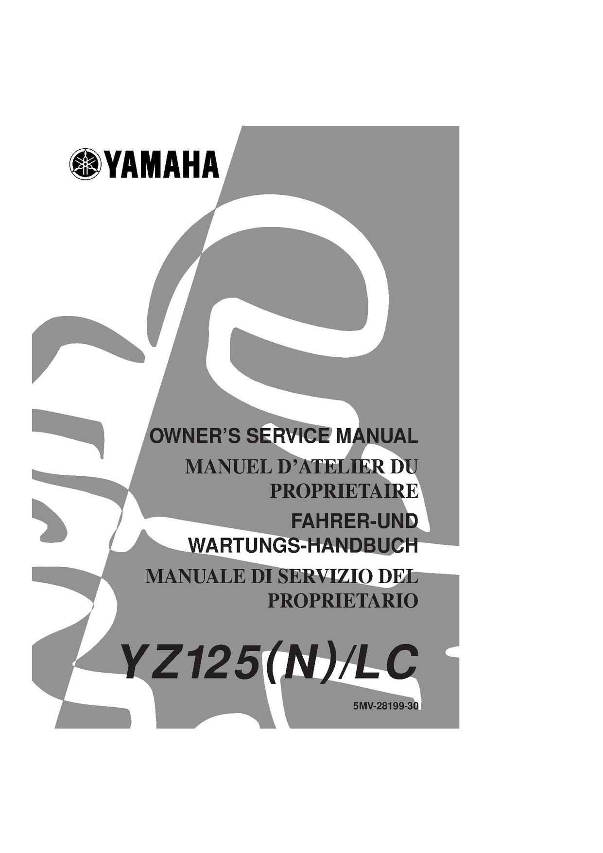 File:2001 Yamaha YZ125 (N) LC Owners Service Manual.pdf - CycleChaos