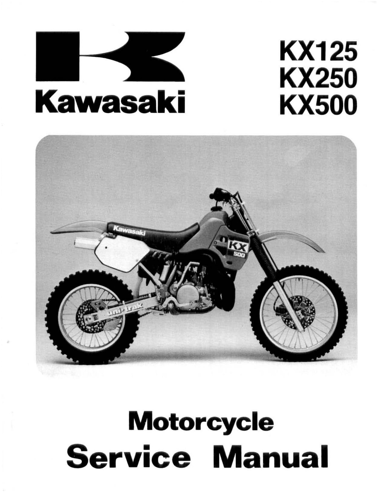 File:Kawasaki KX125 KX250 KX500 1988-2004 Service Manual.pdf ...