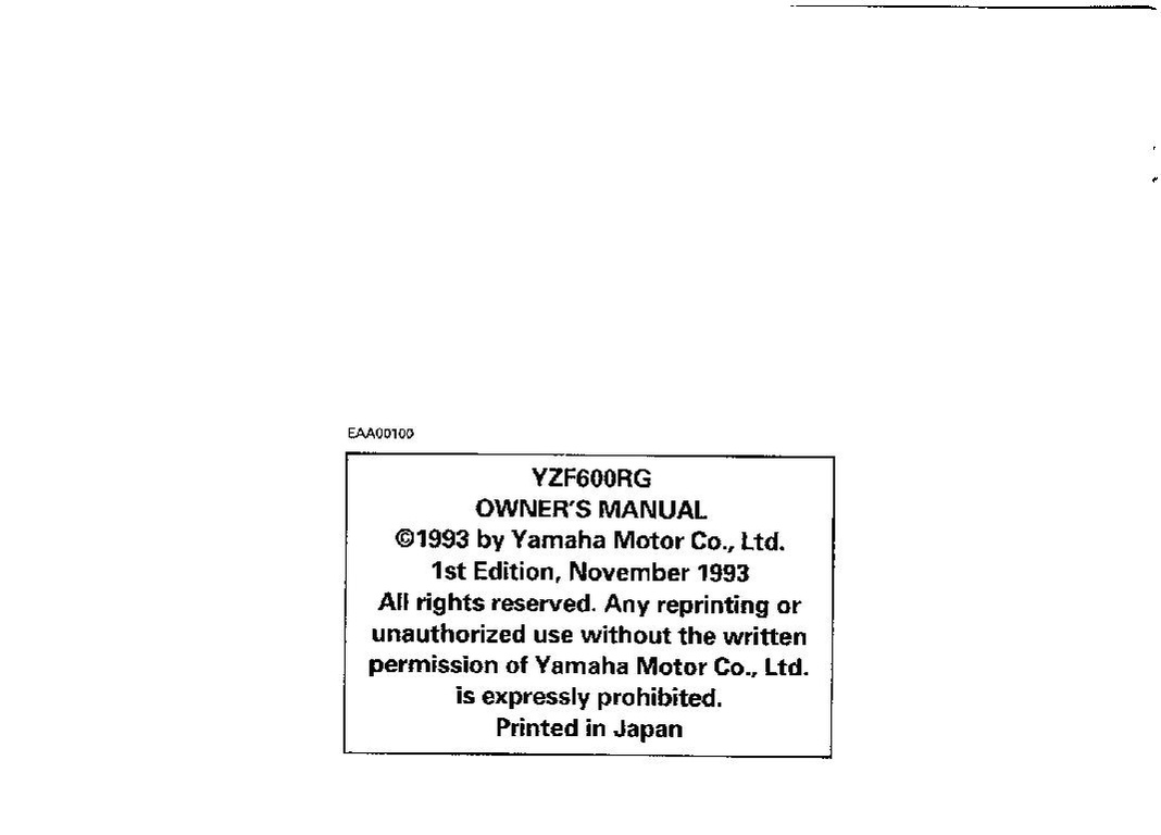 File:1994 Yamaha YZF600R G Owners Manual.pdf