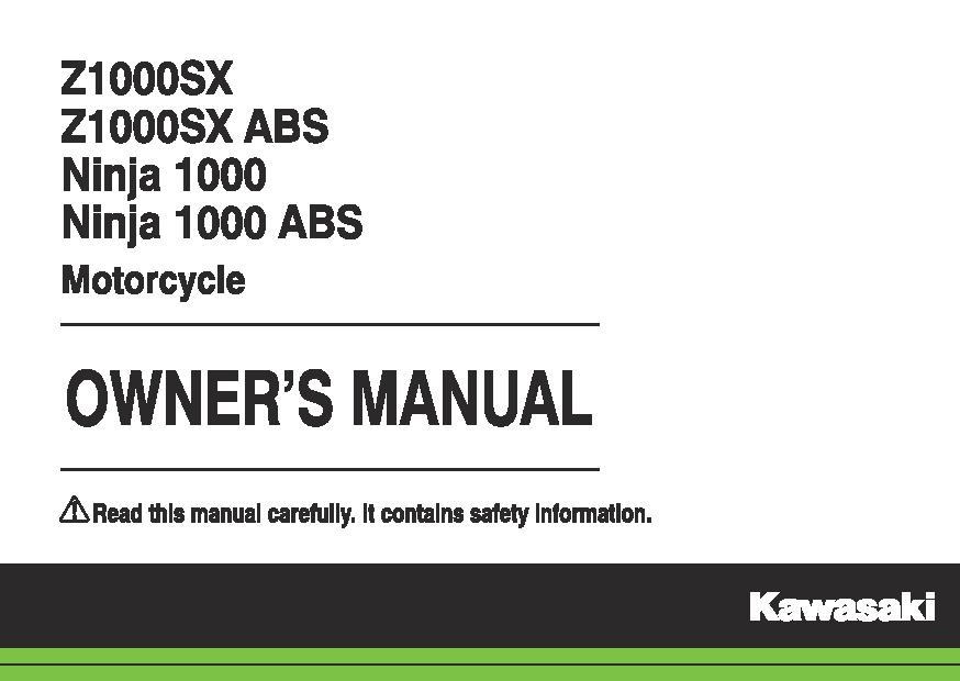 File:2015 Kawasaki Ninja 1000 ABS, Z1000SX ABS owners manual.pdf