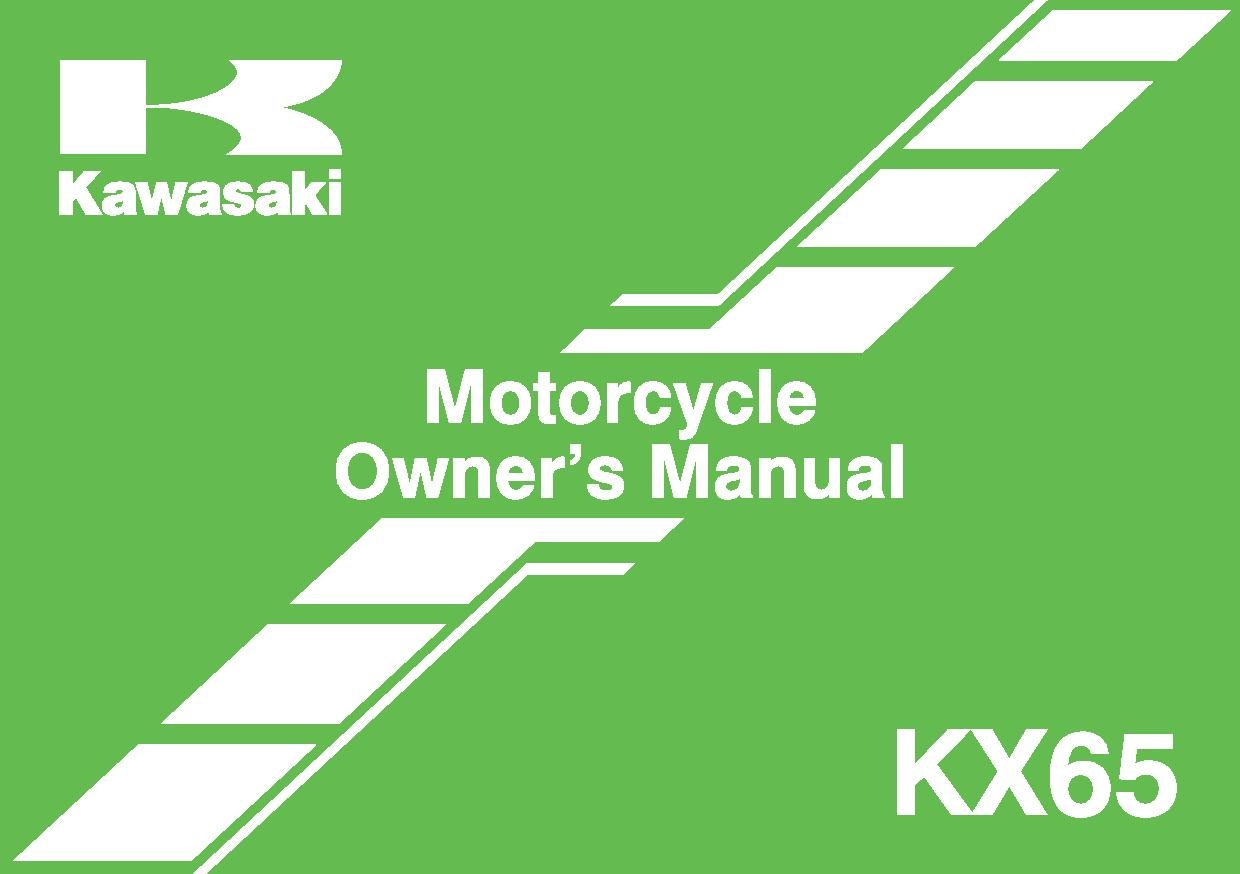 File:2013 Kawasaki KX65 owners manual.pdf