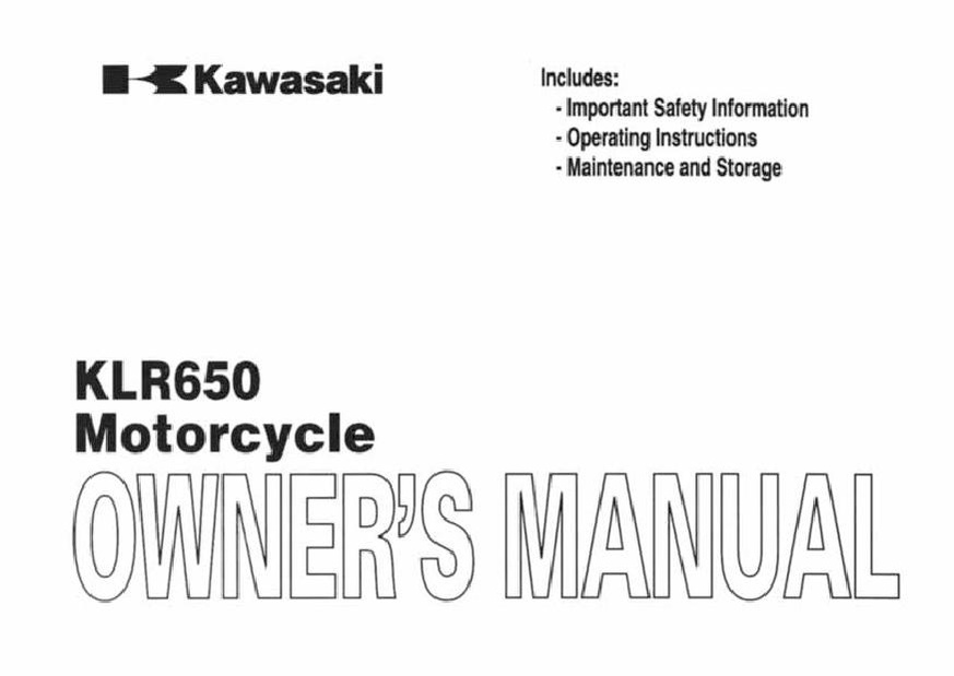 File:2006 Kawasaki KLR650 owners.pdf