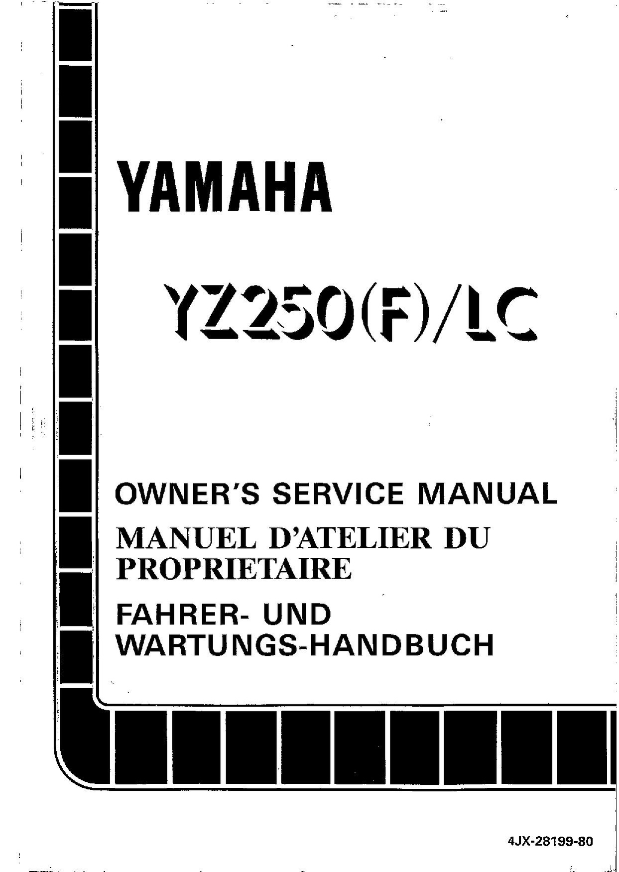 File:1994 Yamaha YZ250 F LC Owners Service Manaul.pdf
