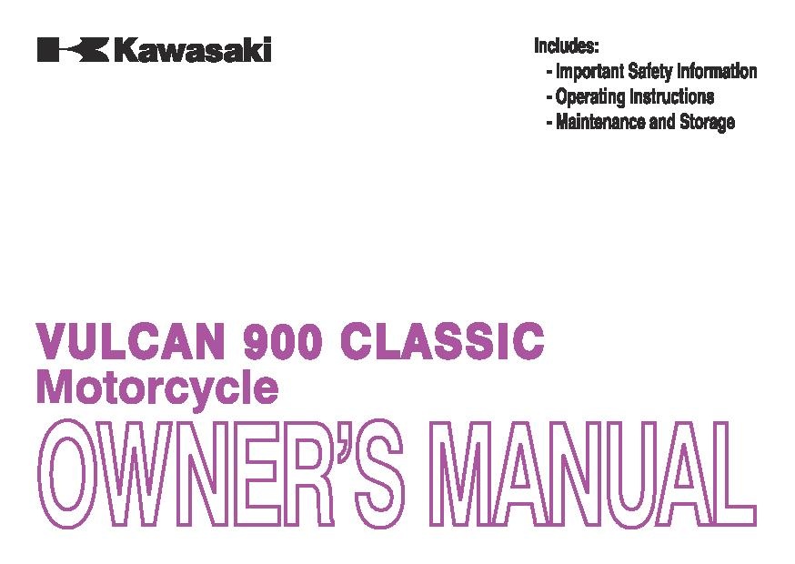 File:2013 Kawsaki Vulcan 900 Classic owners manual.pdf