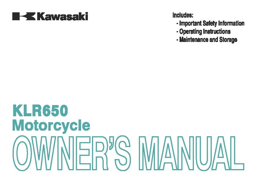 File:2014 Kawasaki KLR650 owners manual.pdf