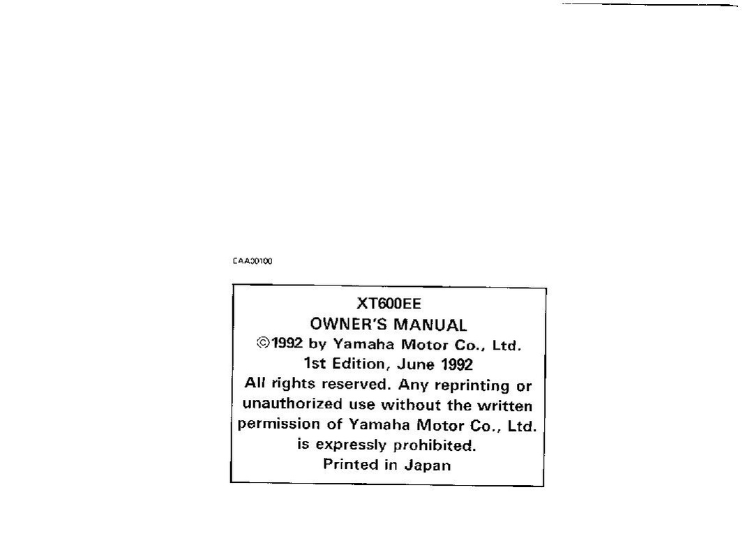 File:1993 Yamaha XT600E E Owners Manual.pdf