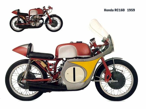 Racing Bikes Honda RC160 - RC163 250 Four cylinder