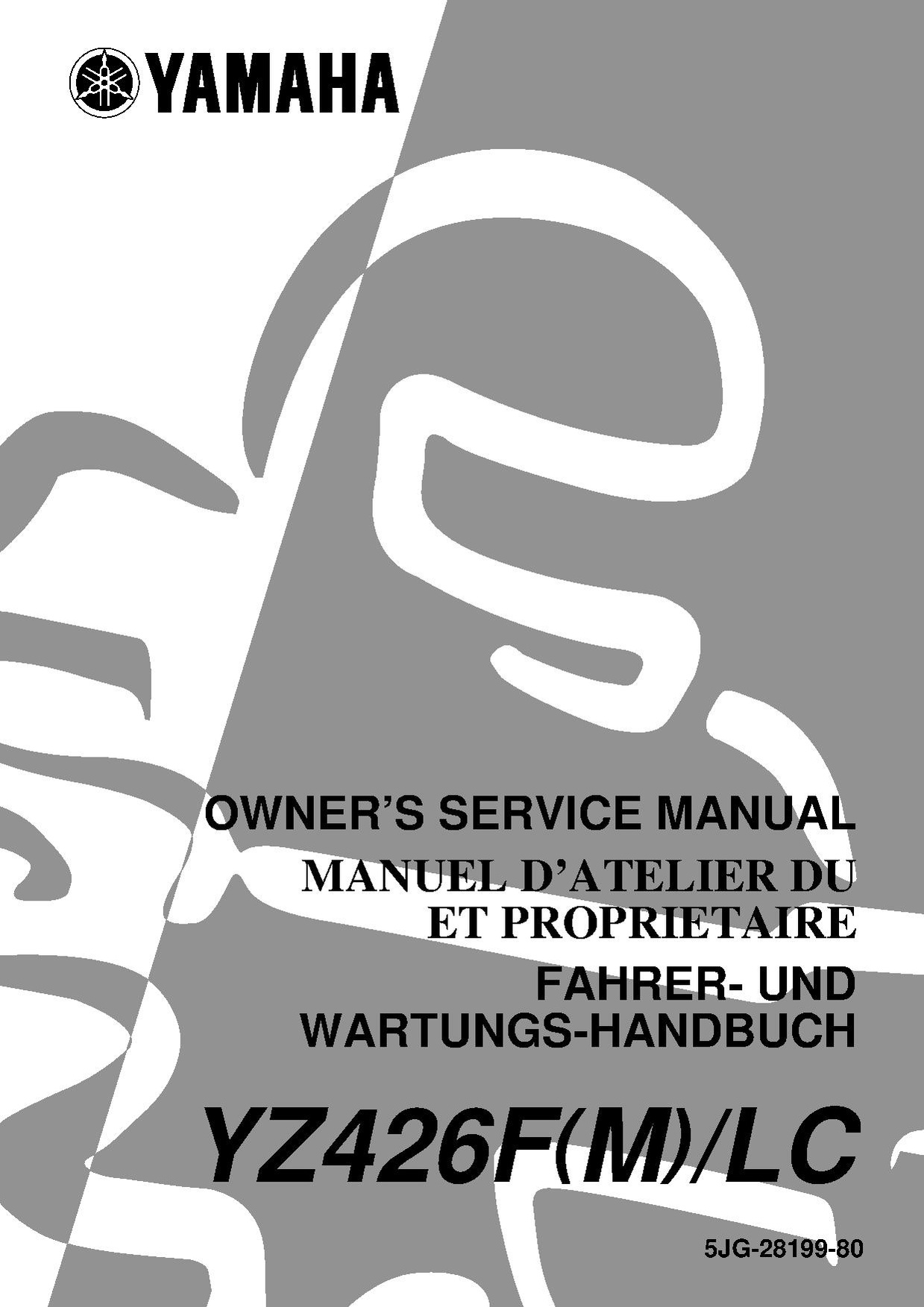 File:2000 Yamaha YZ426F (M) LC Owners Service Manual.pdf