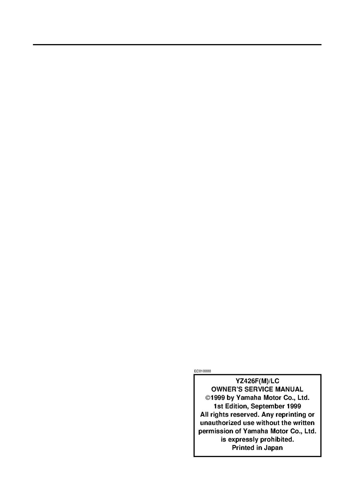 File:2000 Yamaha YZ426F (M) LC Owners Service Manual.pdf