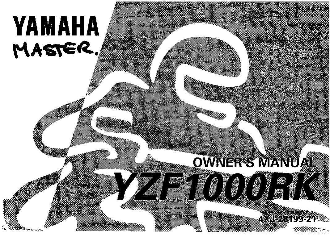 File:1998 Yamaha YZF1000 K Owners Manual.pdf
