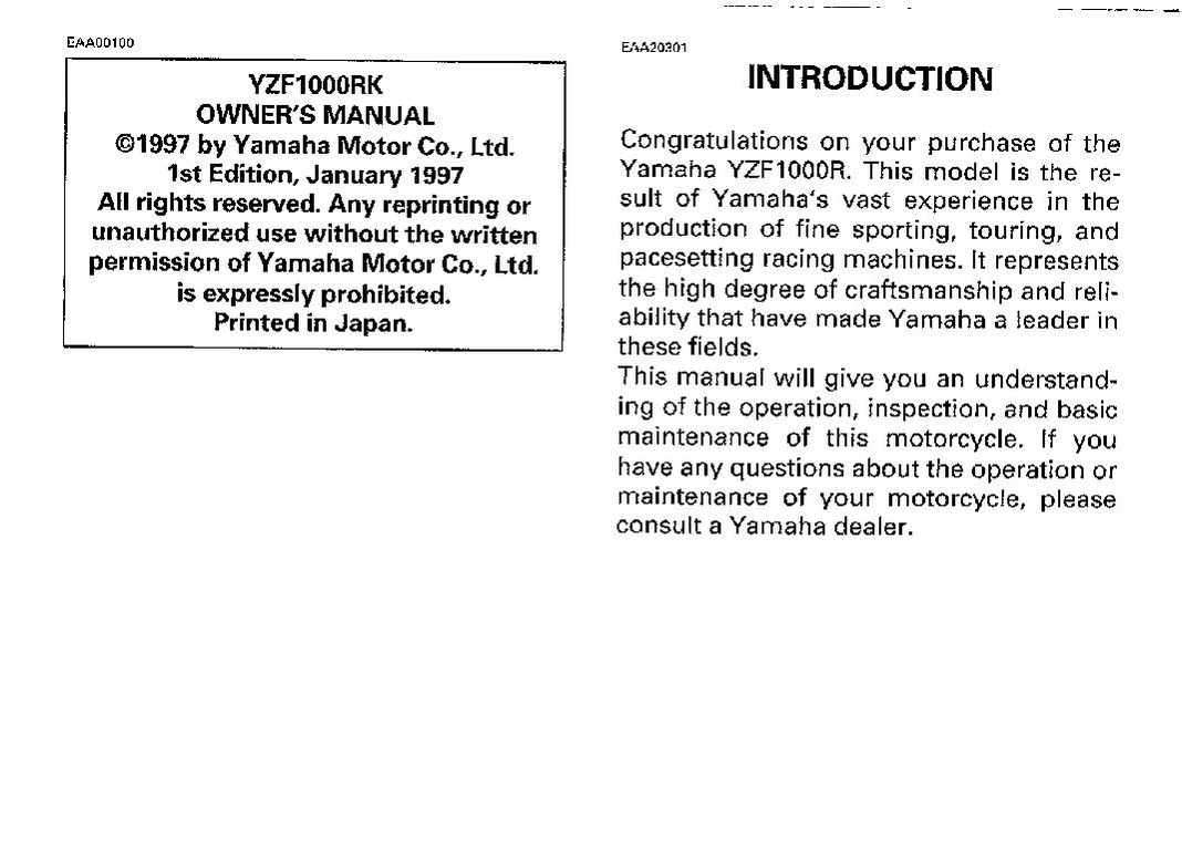 File:1998 Yamaha YZF1000 K Owners Manual.pdf
