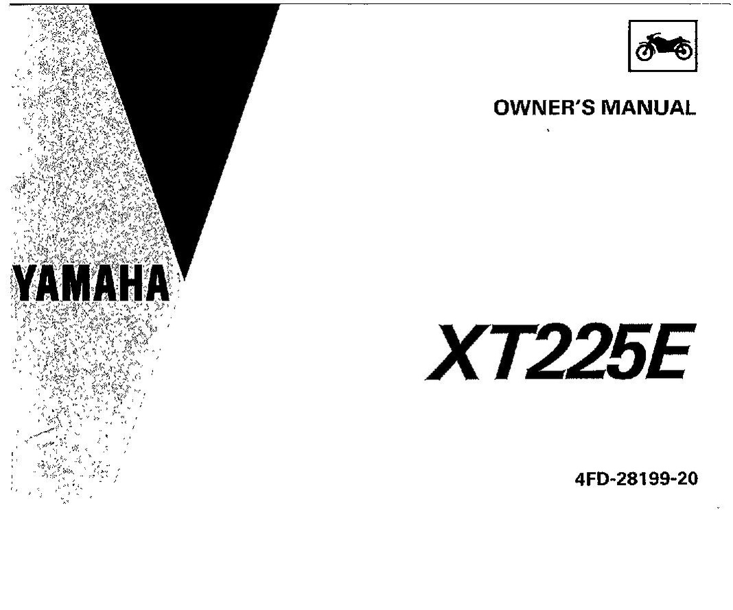 File:1993 Yamaha XT225 E Owners Manual.pdf