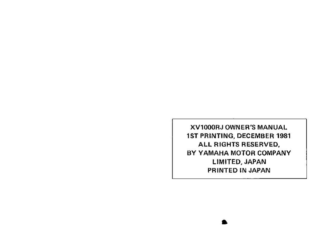 File:1982 Yamaha XV1000RJ Owners Manual.pdf
